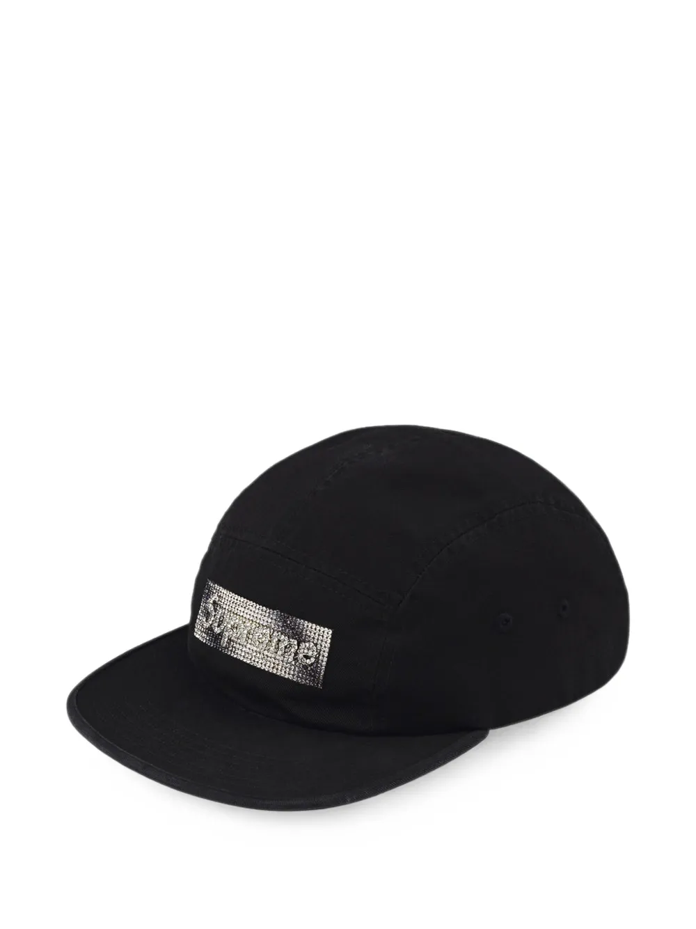 Supreme Rhinestone Label Camp cap