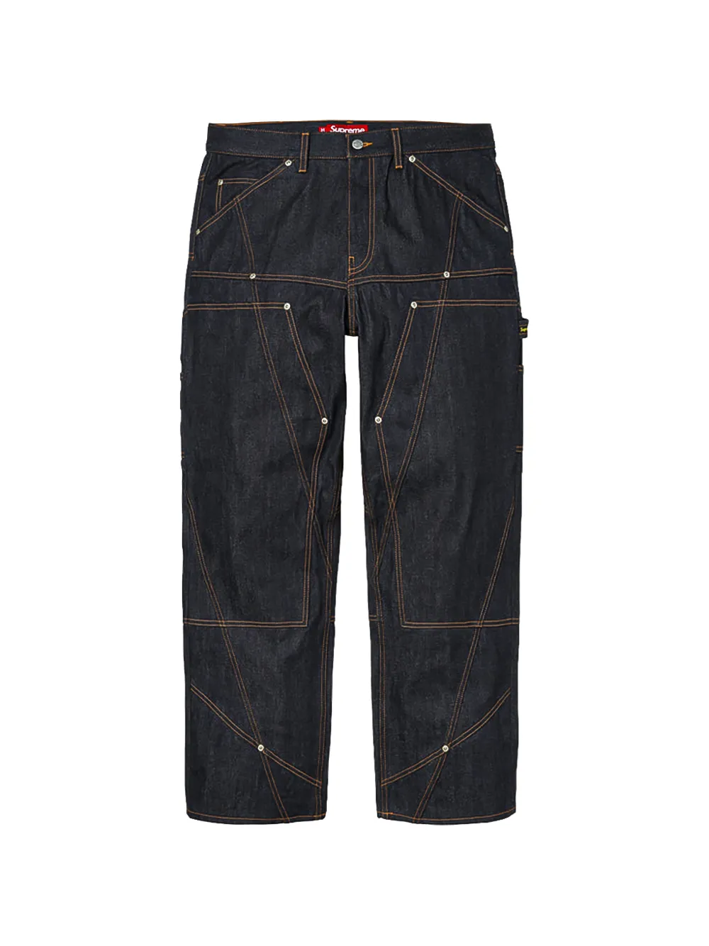 Supreme jean droit à empiècements - Bleu Supreme jean droit à empiècements - Bleu