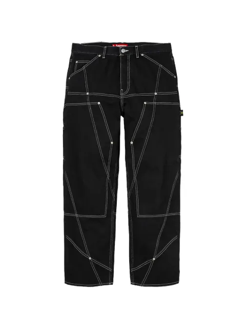 Supreme double-knee straight-leg trousers
