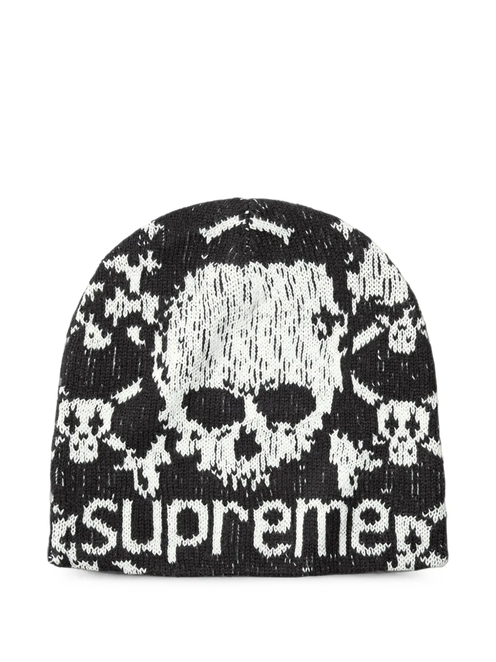 Supreme x Vanson Leathers muts met doodskop-patroon Zwart