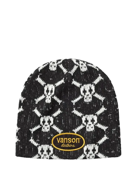 Supreme x Vanson Leathers® skull-pattern beanie hat