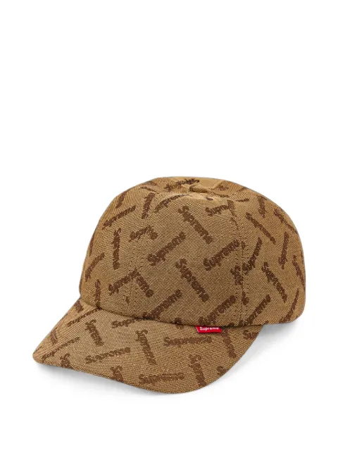 Supreme monogram-jacquard 6-panel cap