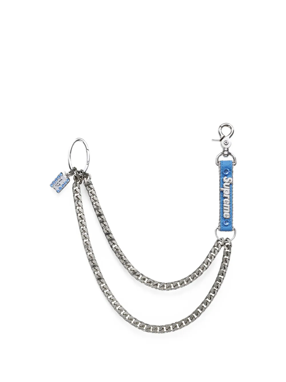 Supreme x b.b Simon Kette mit Kristallen - Silber