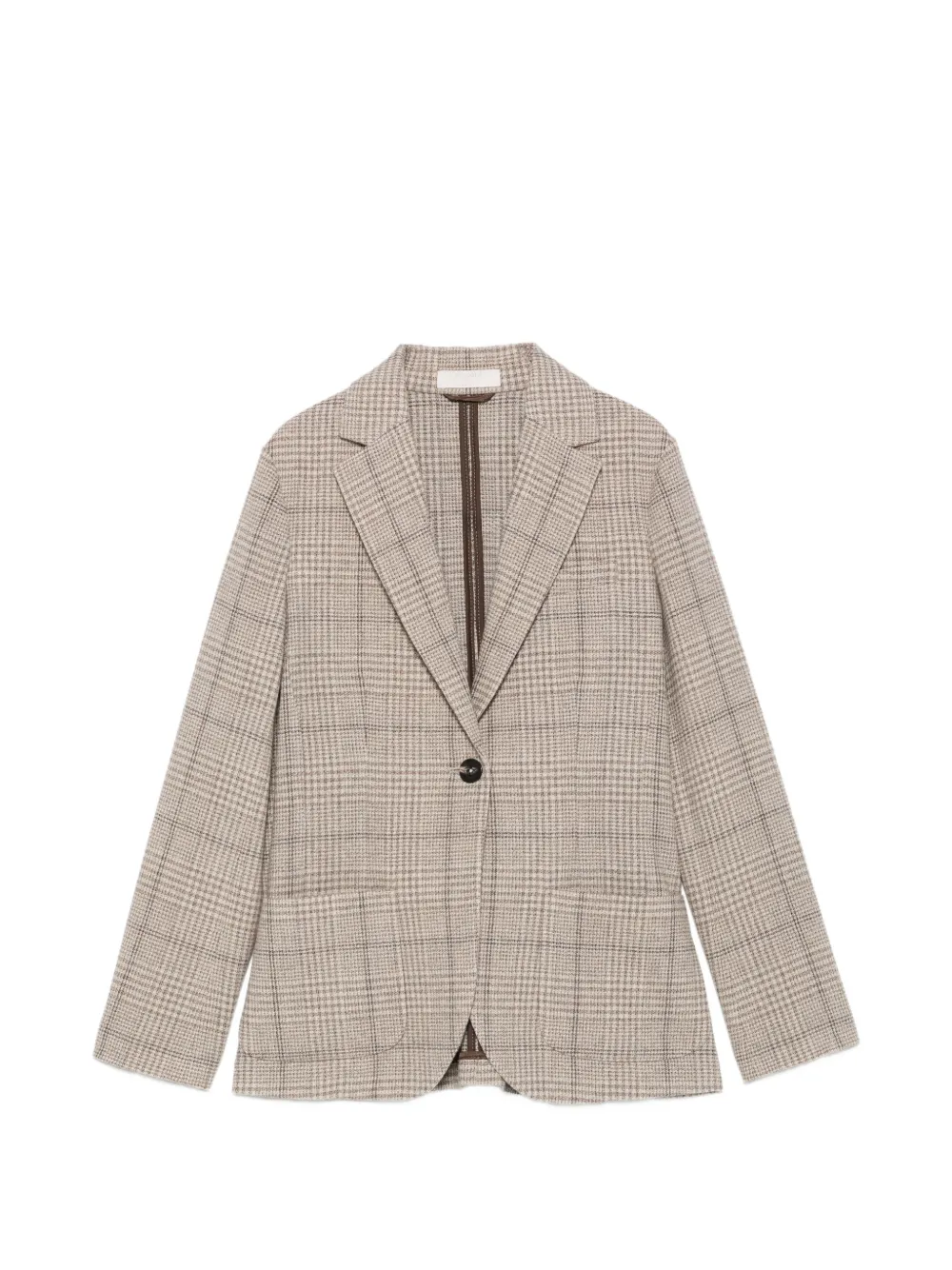 Circolo 1901 check-pattern wool blazer - Neutrals