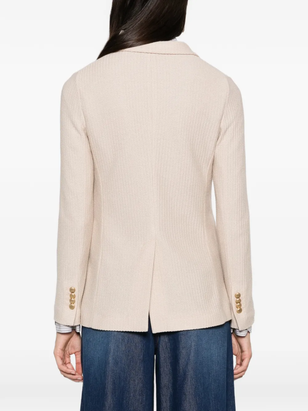 Circolo 1901 double-breasted wool blazer Beige