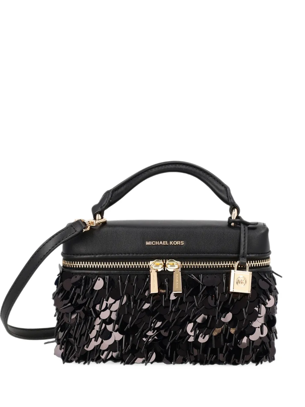 Michael Michael Kors Jana extra-small paillette embellished crossbody bag - Schwarz