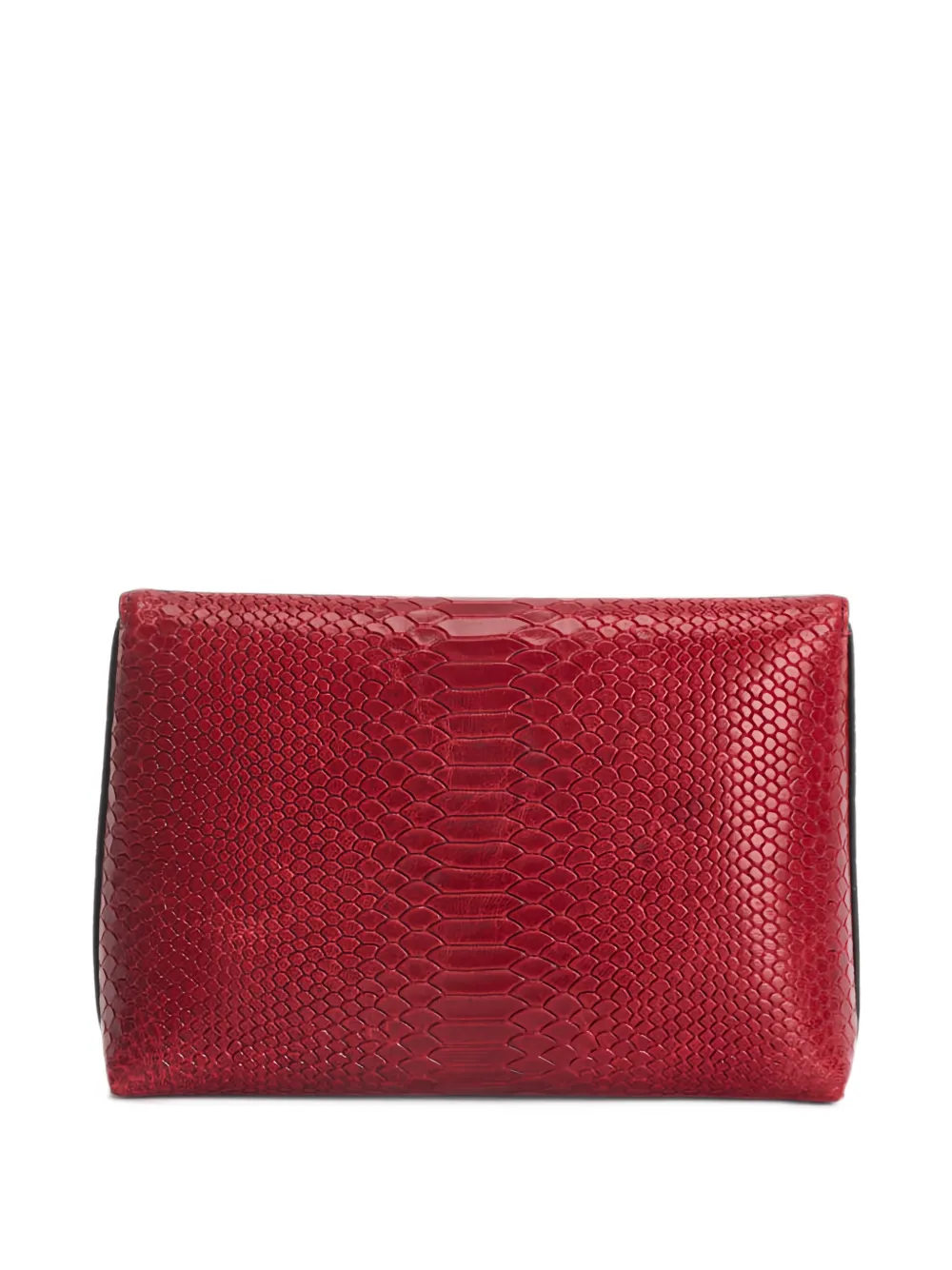 Mulberry Darley make-up tas met slangen-effect Rood