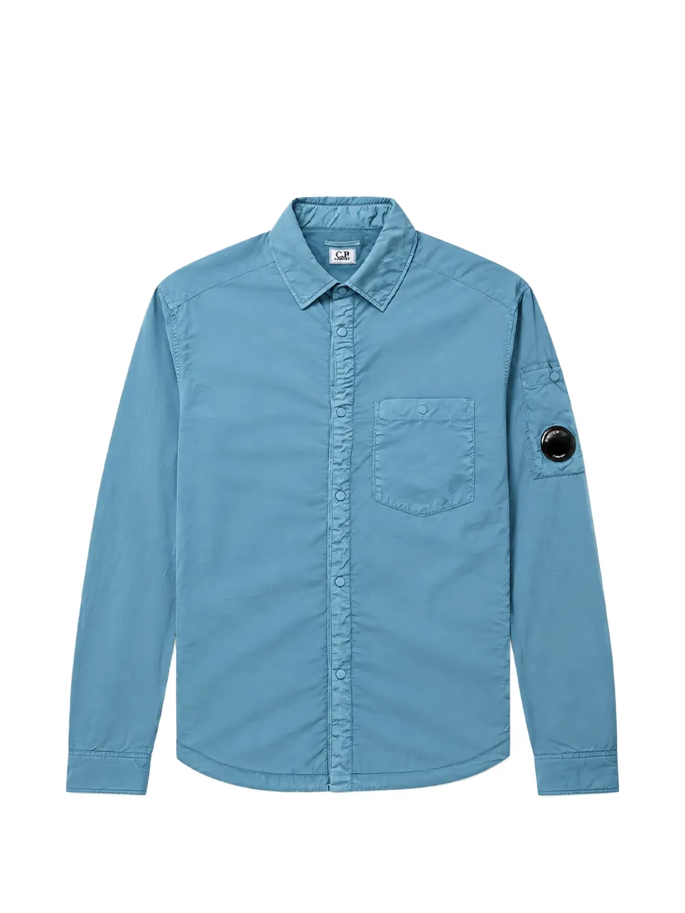 C.P. Company Chrome-R Lens padded button overshirt - Blau