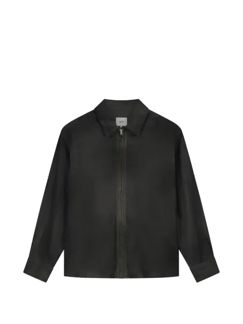 Arte Antwerp Dusty zip-up linen shirt