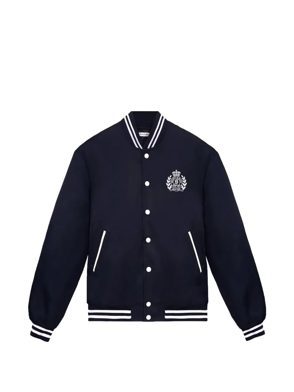 Sporty & Rich Health & Wellness crest varsity jacket