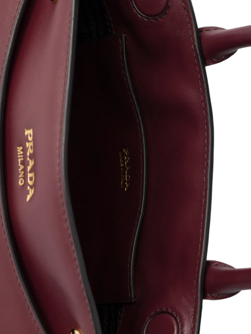 Prada Carry kleine leren handtas Rood