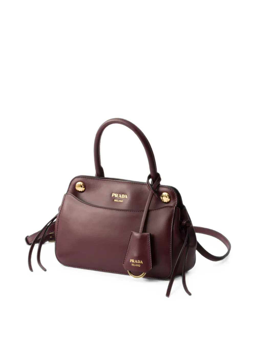Prada Carry kleine leren handtas Rood