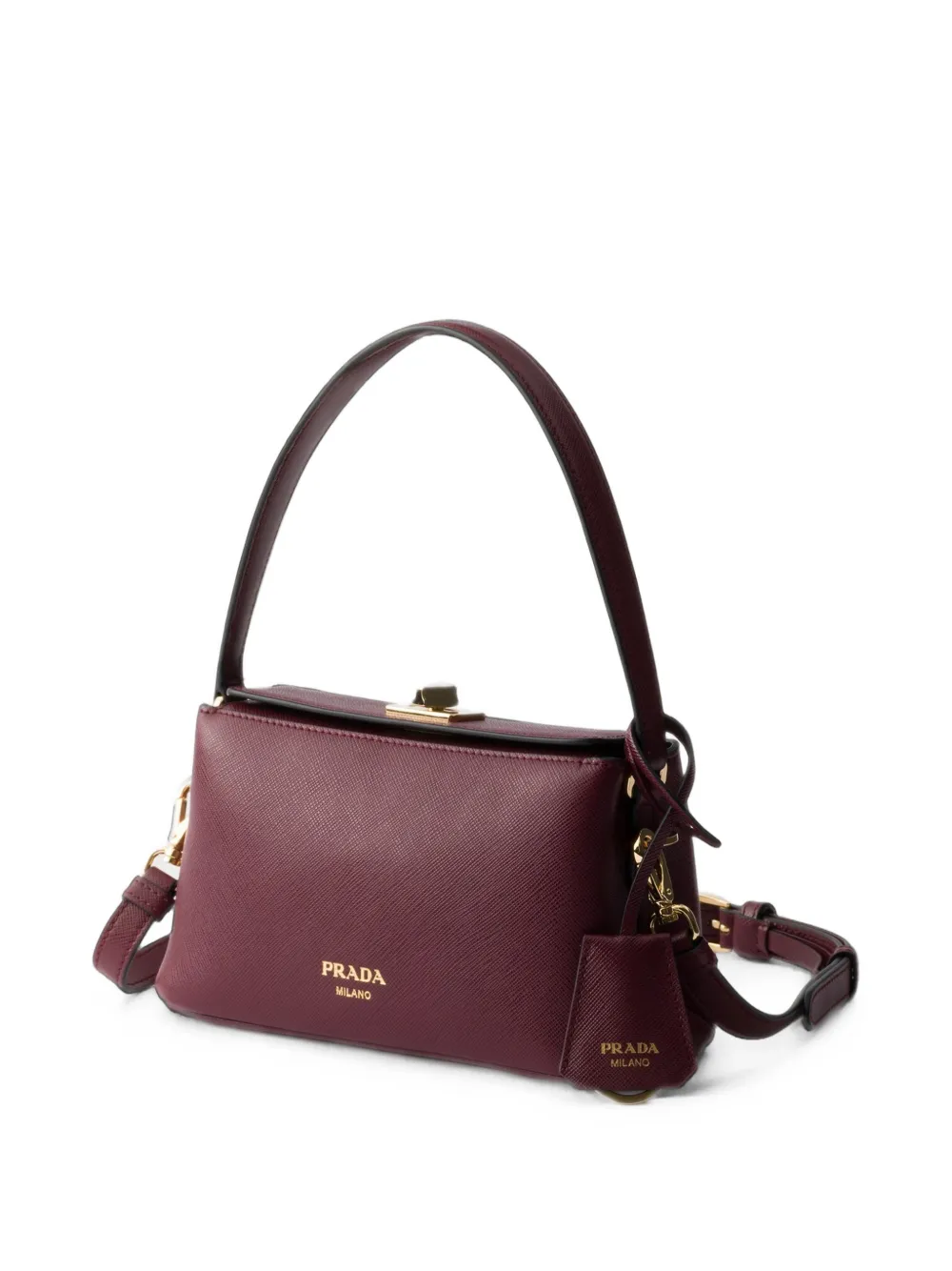 Prada Avoir Saffiano mini-tas Rood