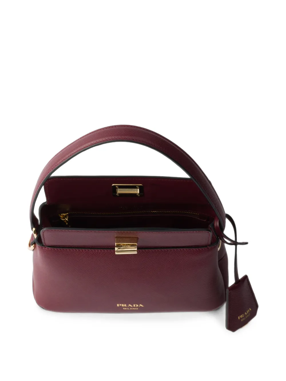 Prada Avoir Saffiano mini-tas Rood