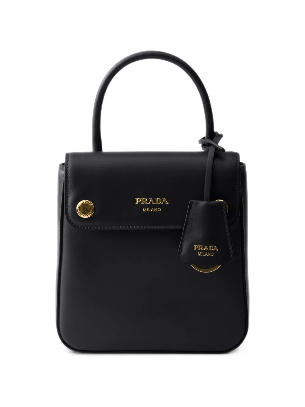 Prada Carry Mini Leather Handbag | Black | FARFETCH