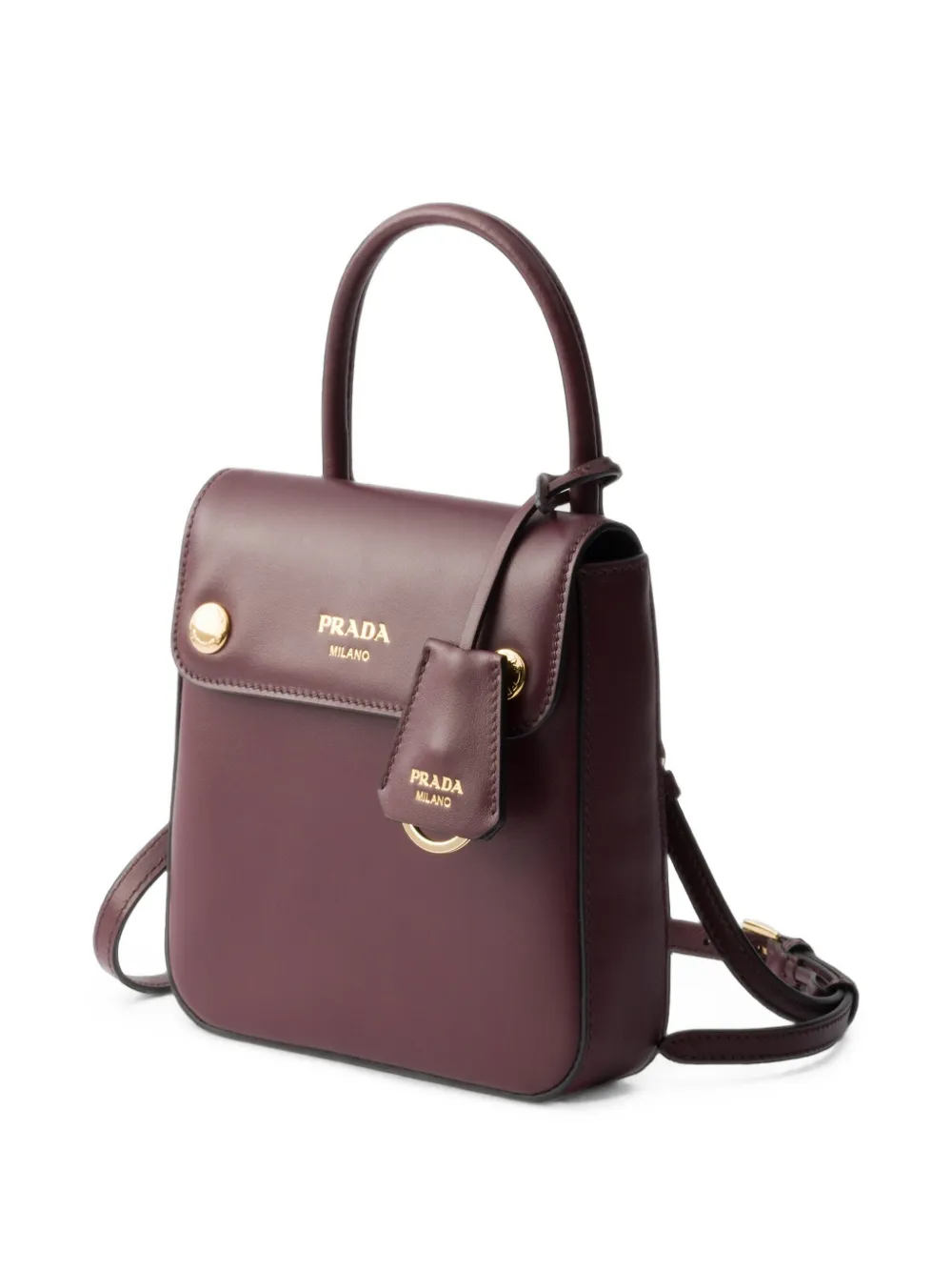 Prada Carry kleine leren handtas Rood