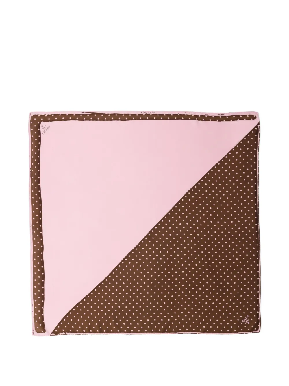 Prada Twill sjaal met print Bruin