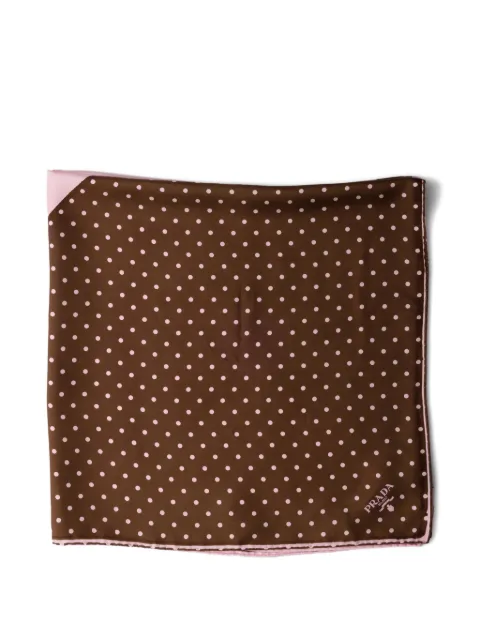 Prada printed twill scarf 90