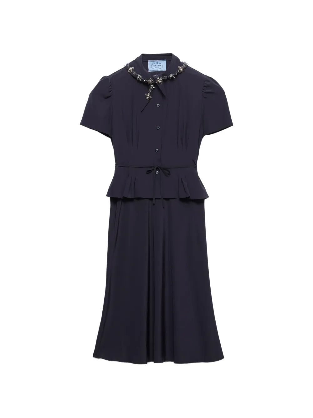 Prada embroidered marocain dress