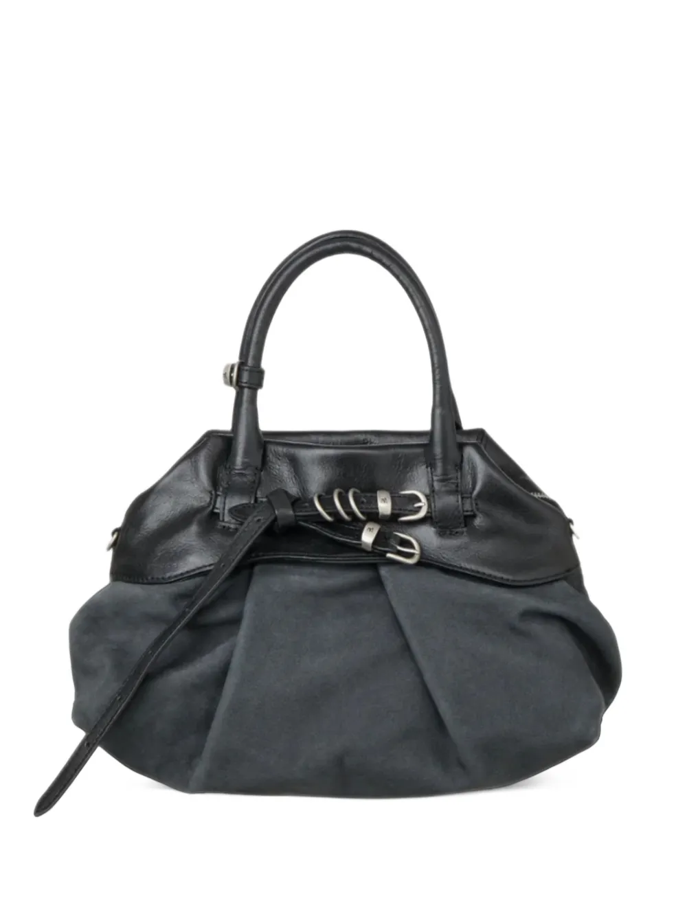 Marge Sherwood buckled layered leather tote bag