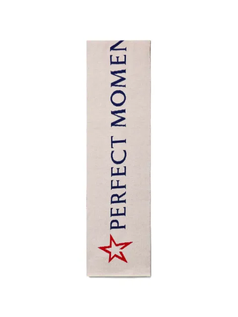 Perfect Moment wool North-Star-logo scarf