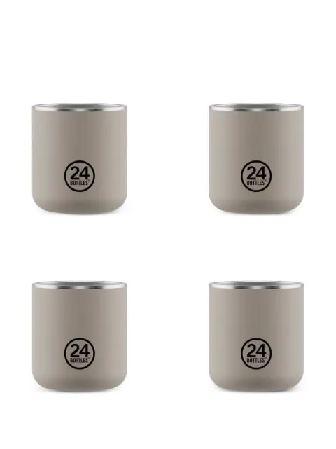 24bottles ensemble de quatre tasses Linen à logo imprimé