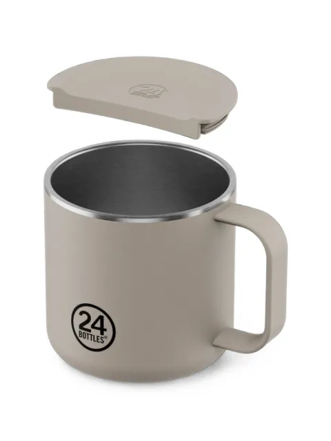 24bottles Linen logo-print mug (set of two)