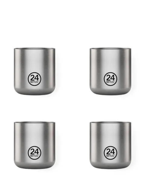 24bottles Brushed Steel cup (set of four)