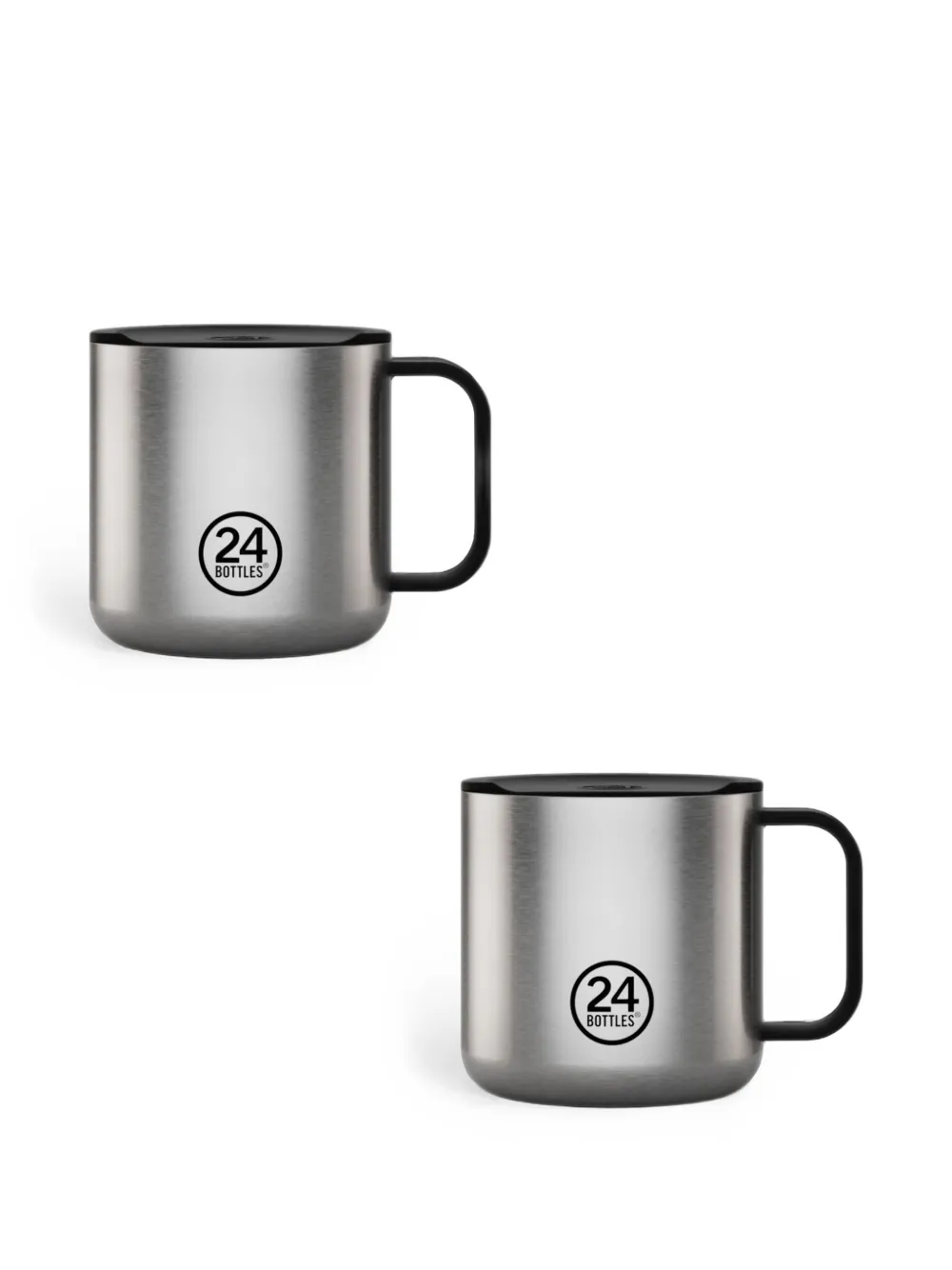 24bottles Brushed Steel mug (set of two) - Argent