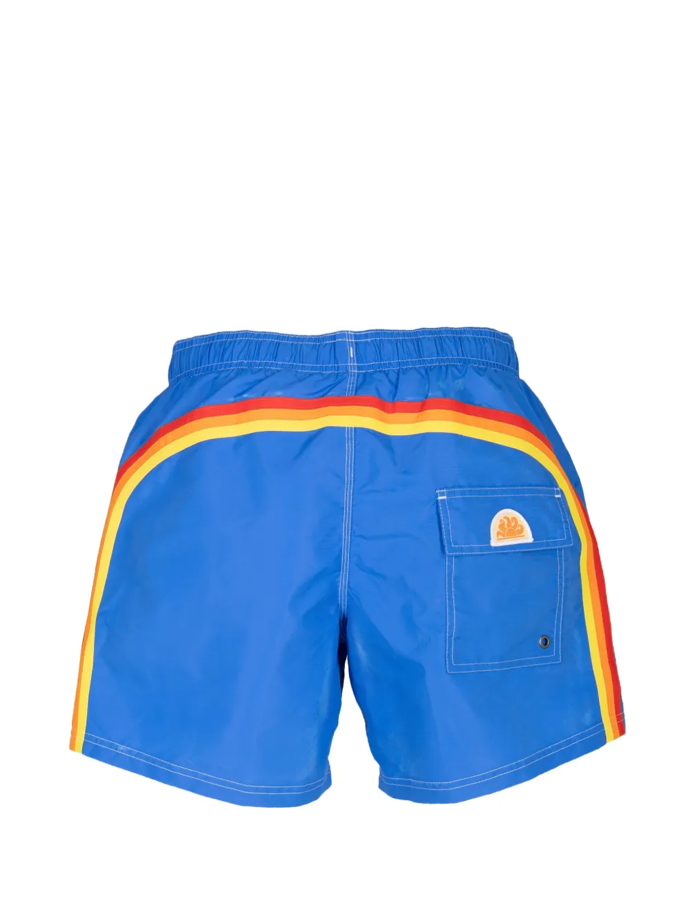 Sundek stripe-detail swim shorts Blauw