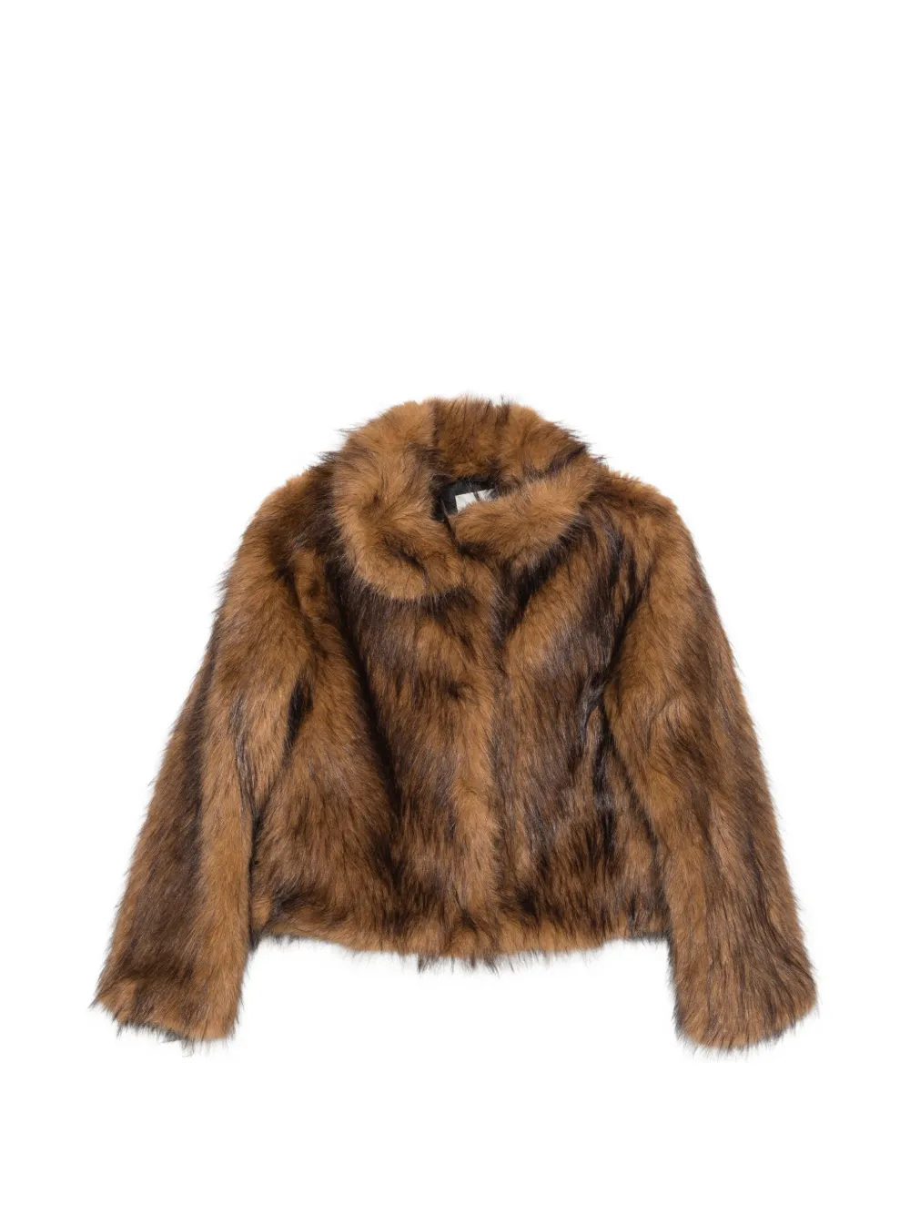 Ba&Sh Lendy faux-fur collarless jacket Bruin