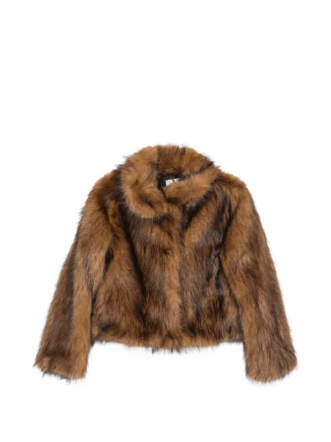 Ba&Sh Lendy faux-fur collarless jacket