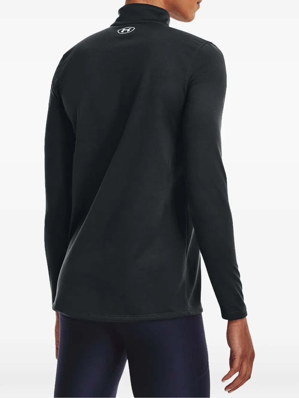 Under Armour Tech T-shirt met halve rits Zwart