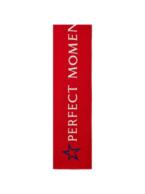 Perfect Moment wool North-Star-logo scarf