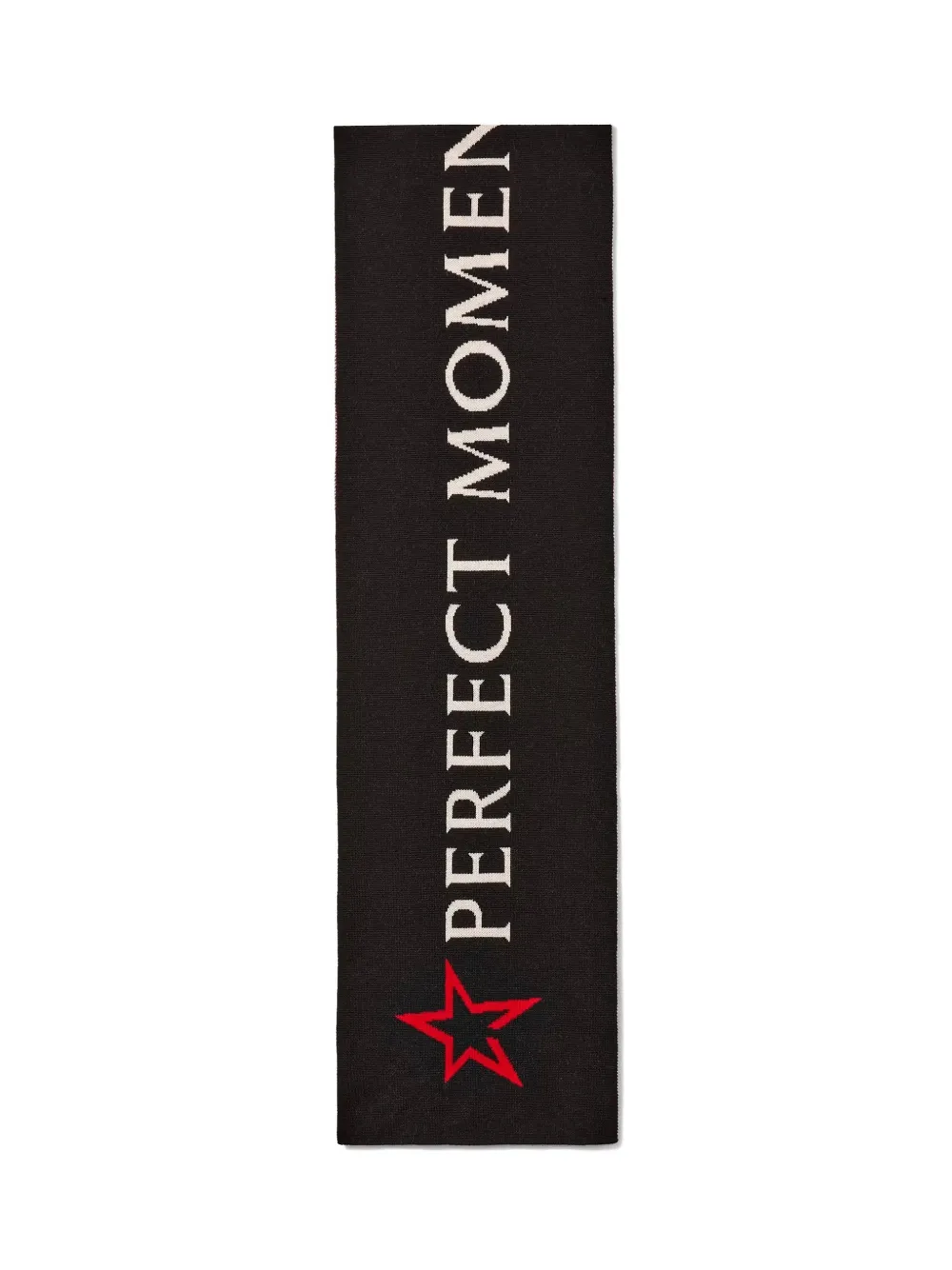 Perfect Moment Wollen sjaal met North Star-logo Zwart