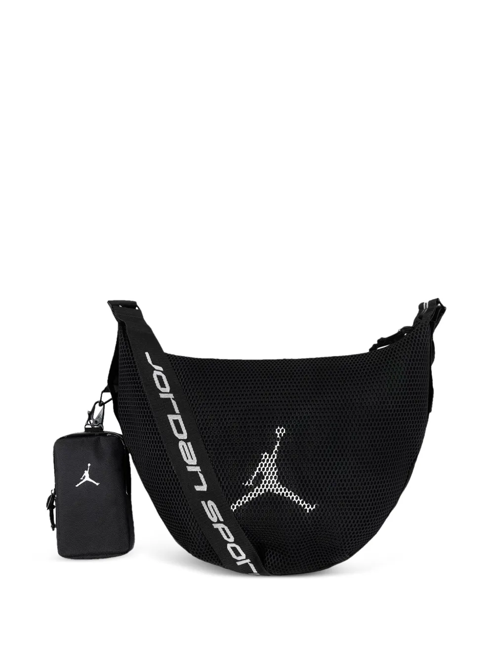 Jordan logo-detail shoulder bag Zwart