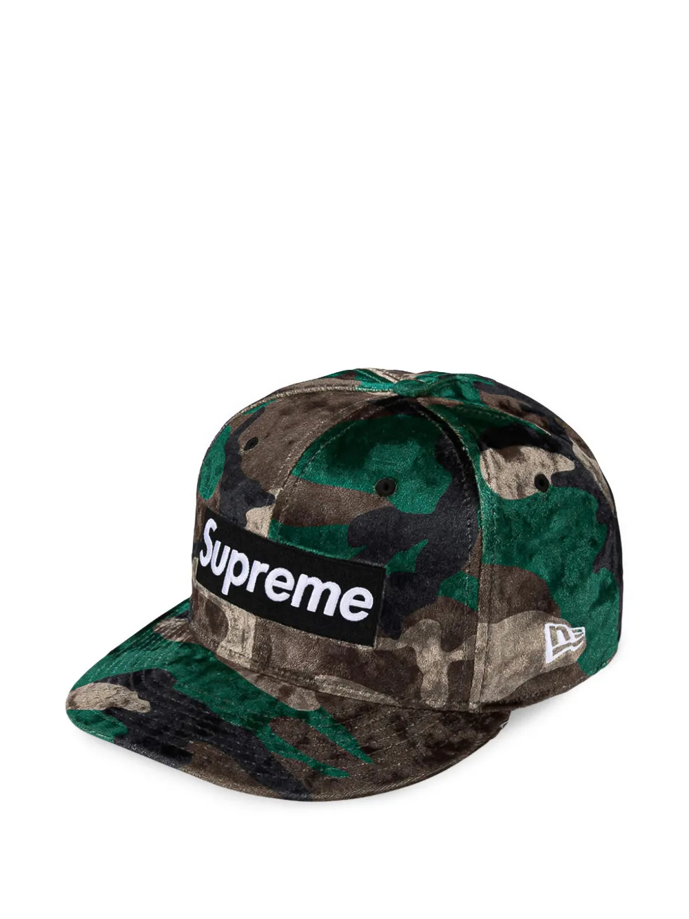 Supreme New Era fluwelen honkbalpet Groen