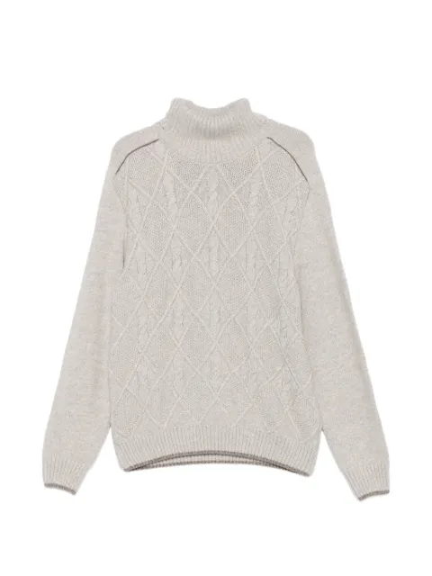 Paul & Shark cable-knit roll-neck sweater