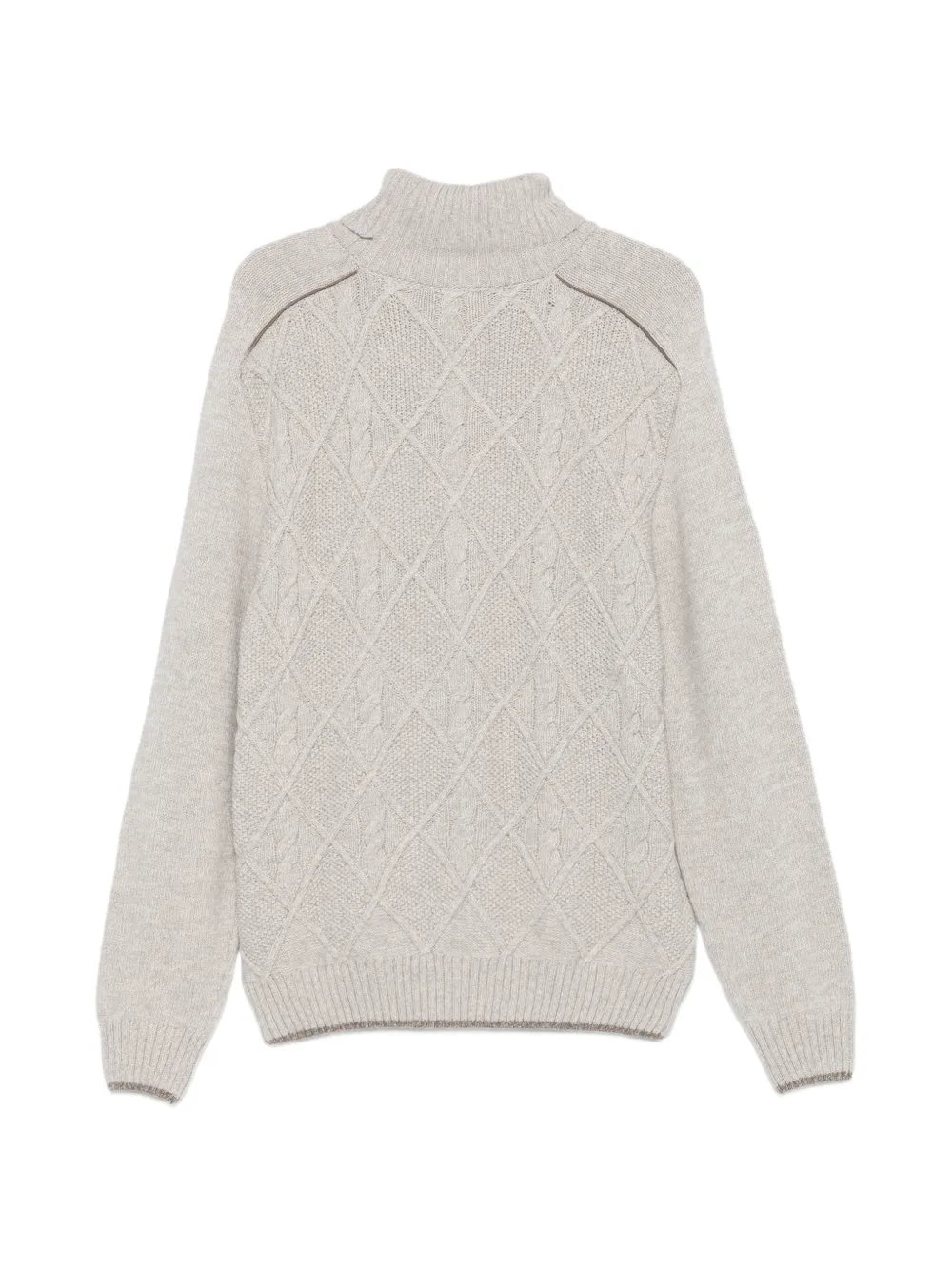 Paul & Shark cable-knit roll-neck sweater Beige