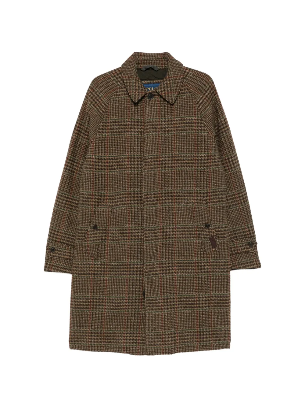 Polo Ralph Lauren check-pattern wool coat - Brown