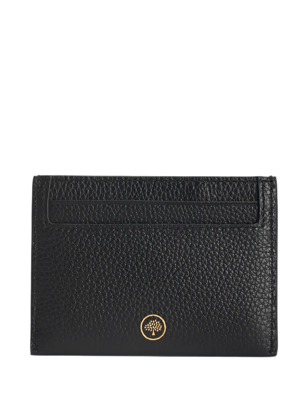 Mulberry Kleine leren pasjeshouder met textuur en logo-print Zwart