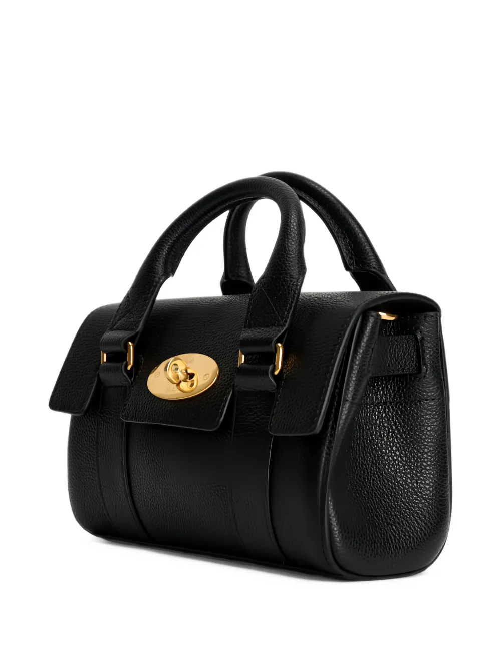 Mulberry mini Bayswater grained leather crossbody bag Zwart