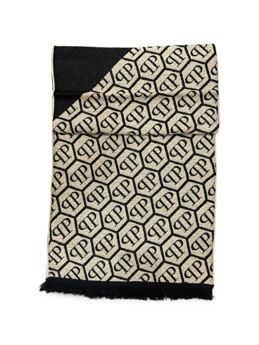 Philipp Plein Sjaal met monogramprint Zwart