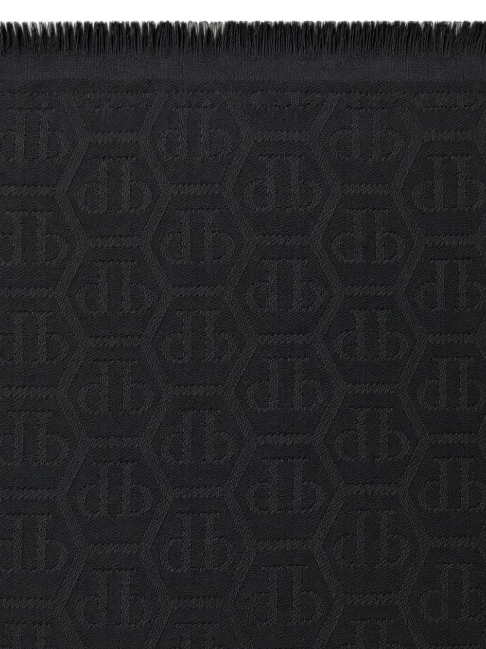 Philipp Plein Sjaal met logo-jacquard en franje Zwart