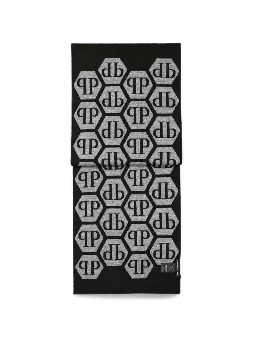 Philipp Plein Intarsia sjaal Grijs