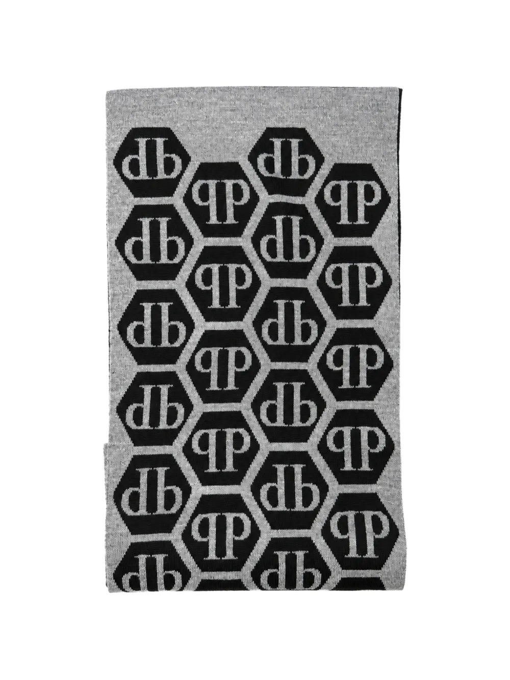 Philipp Plein Intarsia sjaal Grijs
