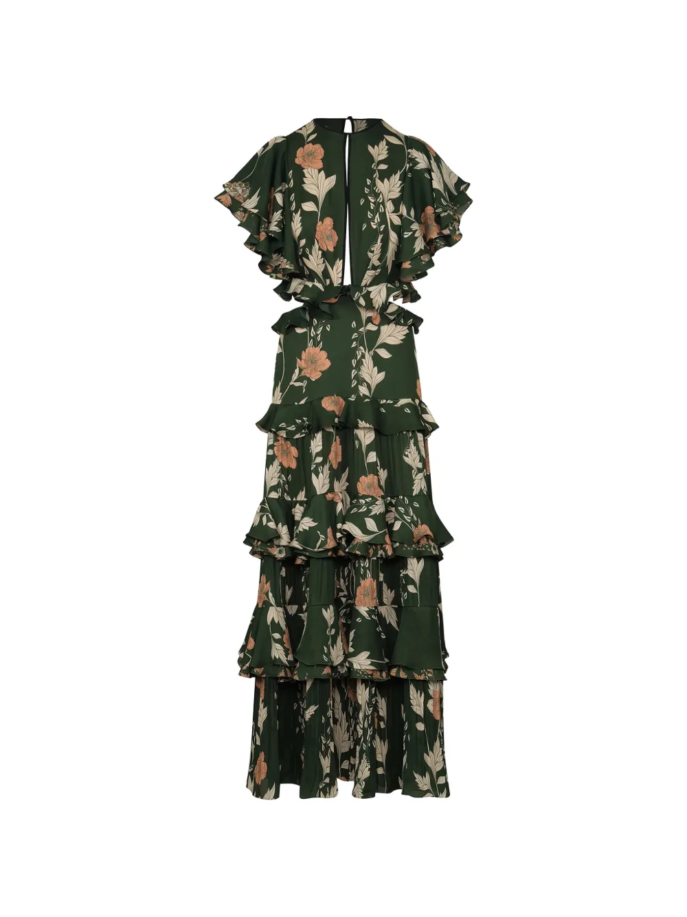 Johanna Ortiz La Vie En Rose ruffled floral-print maxi dress - Vert Johanna Ortiz La Vie En Rose ruffled floral-print maxi dress - Vert