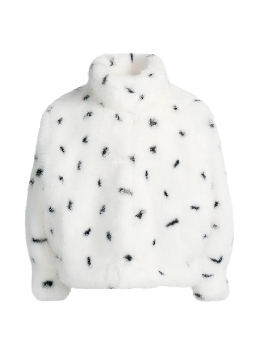 ducie Katja dalmatian-print faux-fur jacket