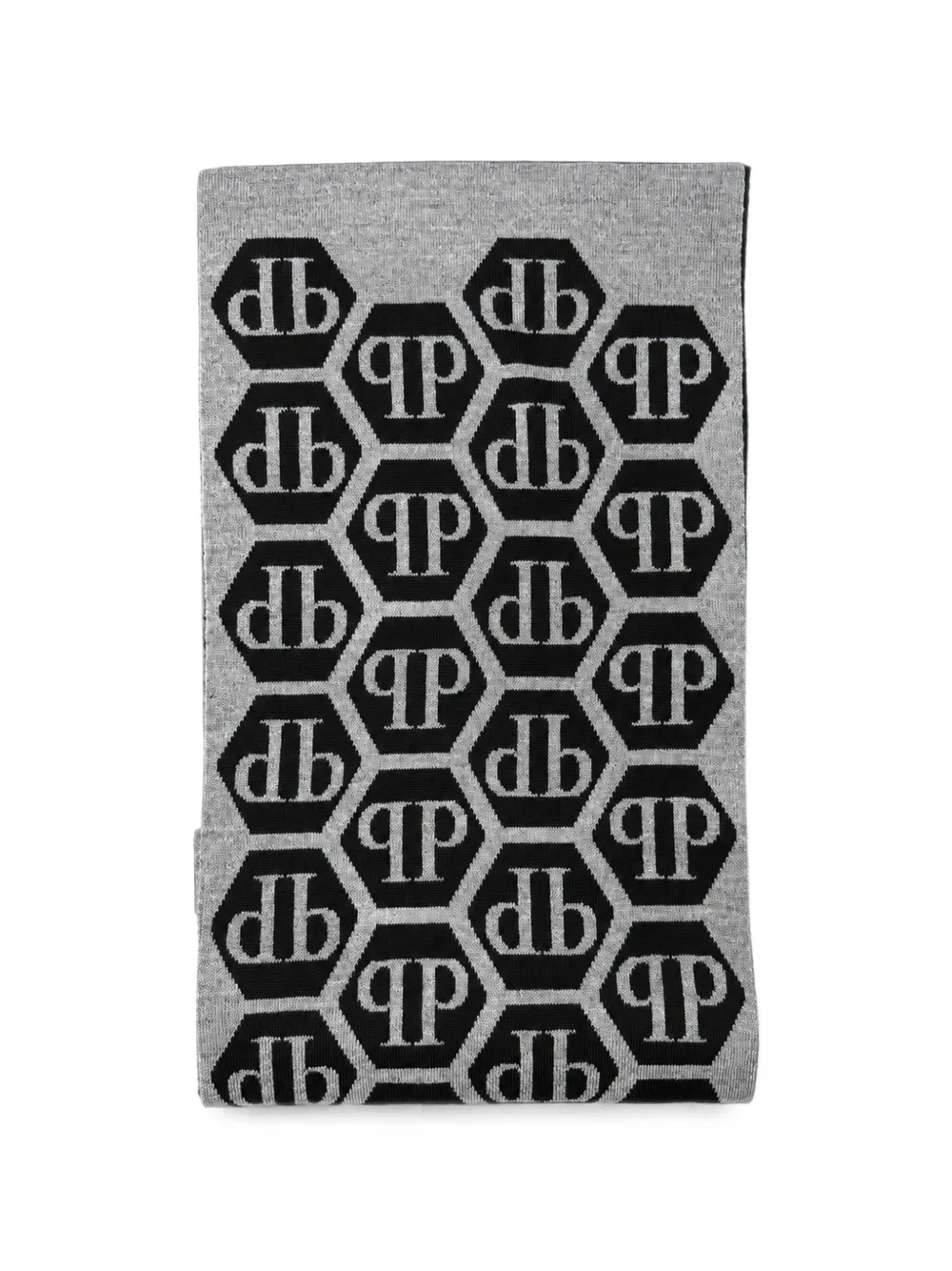 Philipp Plein logo-print scarf - Blu