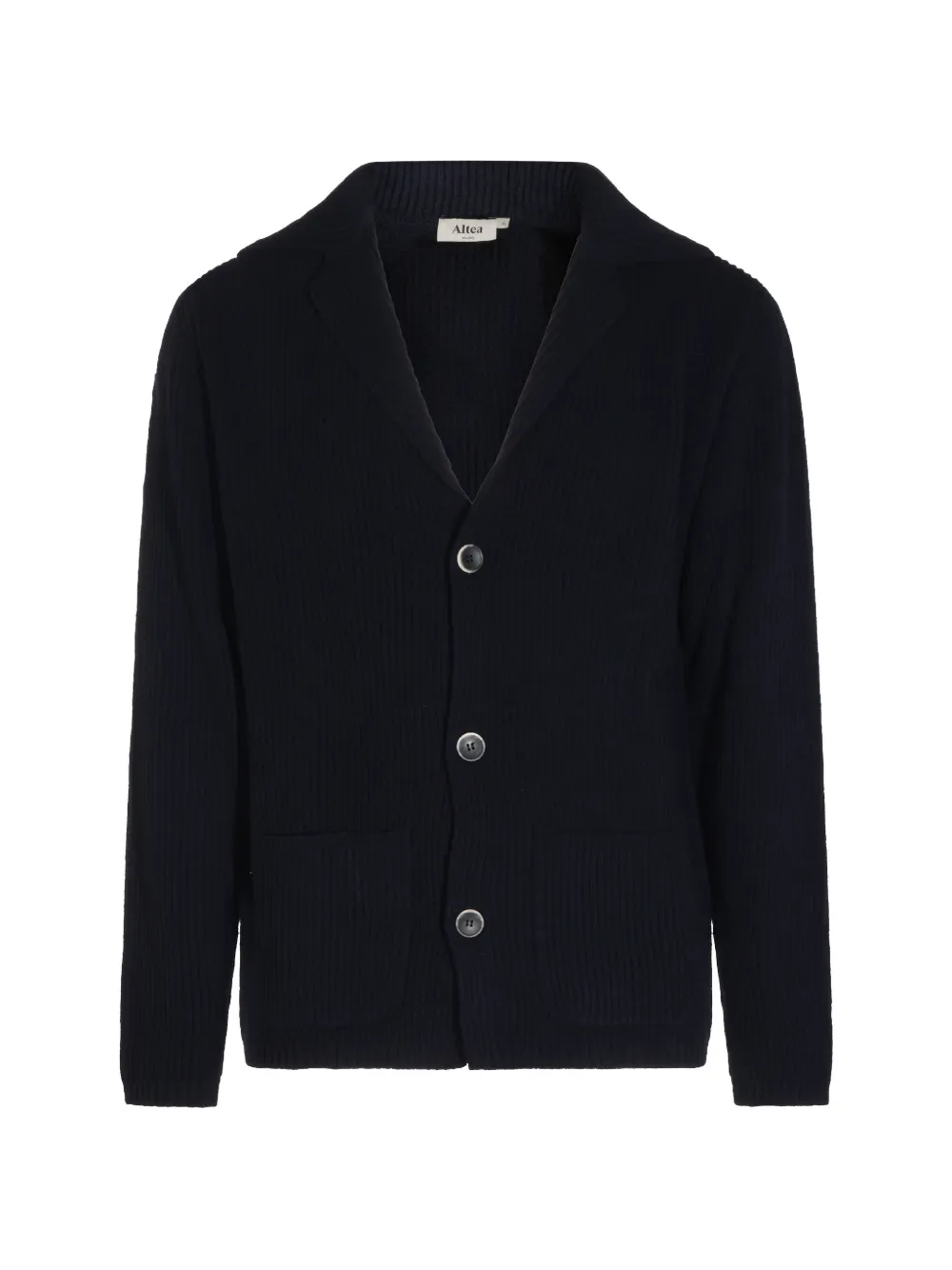 Altea ribbed-knit notched-lapels cardigan - Blue